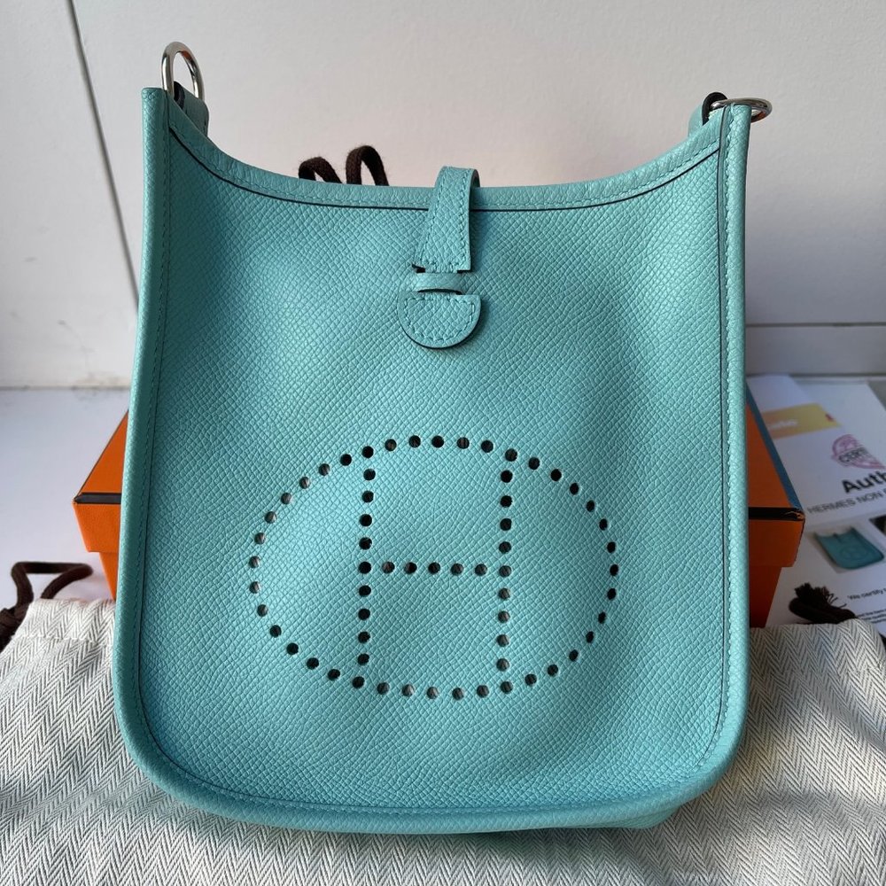 Hermes Bleu Atoll Epsom Evelyne TPM
